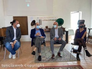 Celleno - Conferenza stampa di presentazione della proiezione sulla parete esterna delle rovine della chiesa del borgo