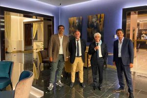 Viterbo - Il ministro del Turismo Massimo Garavaglia in visita alle Terme dei Papi