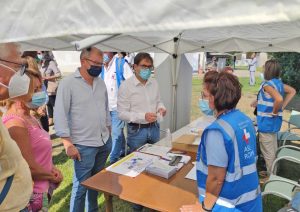 Trevignano Romano - L'assessore della regione Lazio Alessio D'Amato all'evento 'Vaccinati e scendiamo in campo'