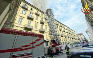 L'incendio a Torino