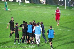 Sport - Calcio - Viterbese - L'esultanza dei gialloblù