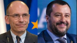 Enrico Letta e Matteo Salvini