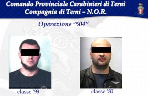 I due arrestati dai carabinieri nell'operazione 504