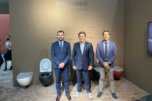 Luca Giampieri in visita alle aziende civitoniche protagoniste della mostra Cersaie