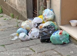 Viterbo - Rifiuti in via Lucchi