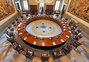 Roma - La sala del consiglio dei ministri