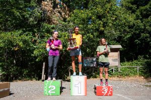 Sport - Trail running - Il podio femminile del "Cimino trail"
