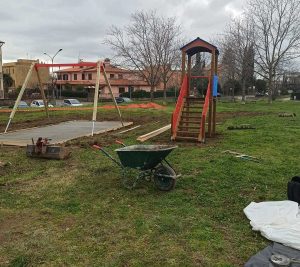 Canino - Lavori al parco giochi San Francesco