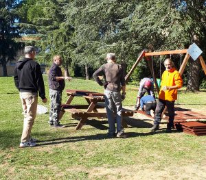 Vejano - Il sopralluogo al parco giochi