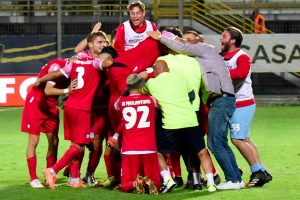 Sport - Calcio - Monterosi - L'esultanza dei biancorossi