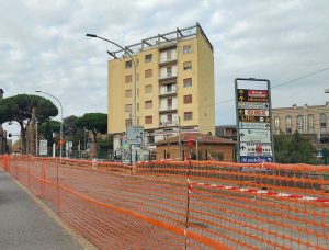 Viterbo - I pini abbattuti a Porta Romana
