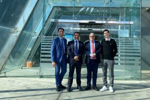 Civitavecchia - Luca Lupi, AdSP Mtcs, Andrea Campagna, project manager per l’AdSP, Eduard Rodes e Marco Musi, Escola europea - Intermodal transport