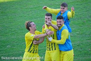 Sport - Calcio - Viterbese - L'esultanza di Emilio Volpicelli
