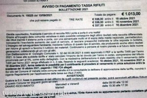 Vetralla - La bolletta della Tari