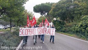 Viterbo - Lo sciopero dei sindacati di base