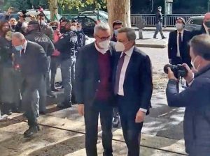 Mario Draghi e Maurizio Landini