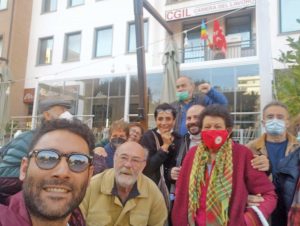 Viterbo - Una delegazione del partito della rifondazione comunista alla sede provinciale della Cgil