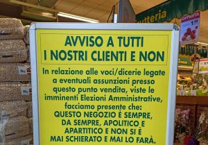 Montefiascone - Il cartello del Todis