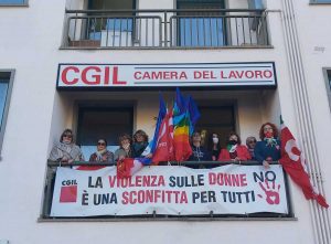 Viterbo - Il presidio nella sede della Cgil di via Saragat