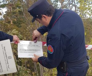 Torricella in Sabina - Sequestrato cantiere - I carabinieri forestali