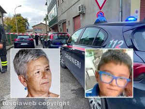 Bimbo ucciso - Nei riquadri il piccolo Matias e la presidente D.i.Re, Antonella Veltri