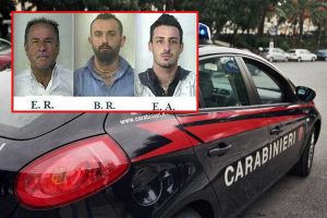 Rapina golf club Aprilia - - Nei riquadri i tre arrestati a Vetralla e Montefiascone