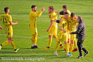 Sport - Calcio - Viterbese - L'esultanza dei gialloblù