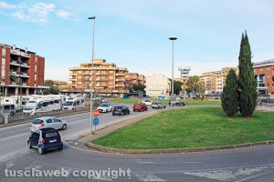 Viterbo - La rotatoria di via della Palazzina