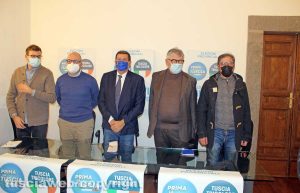 Viterbo - Da sinistra Stefano Evangelista, Mauro Rotelli, Alessandro Giulivi, Umberto Fusco e Vincenzo Fini