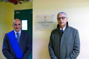 L'aula di informatica della scuola alberghiera intitolata a Marcello Polacchi
