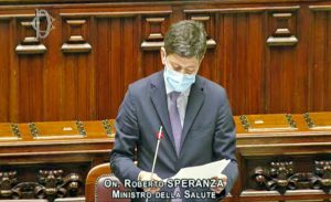 Roma - Il ministro della salute Roberto Speranza durante il question time alla Camera