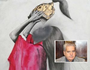 Viterbo - Vandalizzato il murale di Mulan a Sant'Angelo - Nel riquadro il sindaco Giovanni Arena