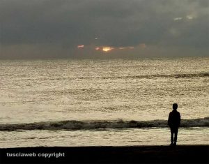 Tarquinia - Tramonto autunnale sul mare