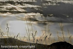 Nuvole di pioggia su Viterbo