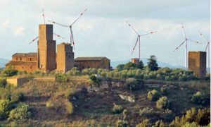 Tuscania - Il rendering del parco eolico presentato dalle associazioni ambientaliste