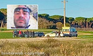 Tarquinia - Uomo trovato morto alle Saline - Nel riquadro Dario Angeletti