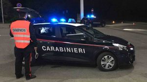 Un posto di controllo dei carabinieri