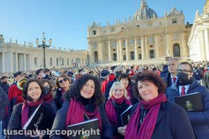 La banda di Soriano e il coro polifonico all'Angelus di Papa Francesco