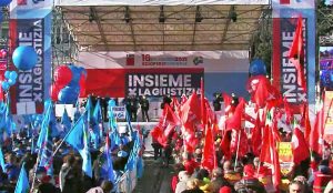 Roma - Lo sciopero generale indetto da Cgil e Uil