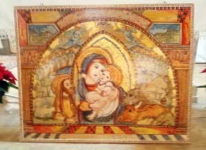 Ronciglione - Un dipinto di Antonella Rossana donato alla chiesa di Santa Lucia in Vico
