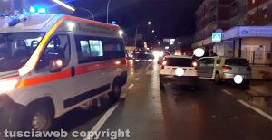 Viterbo - Tamponamento in via Garbini