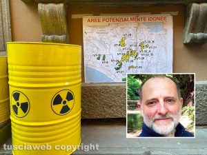 Deposito rifiuti radioattivi - Le aree idonee della Tuscia - Nel riquadro Stefano Aluffi