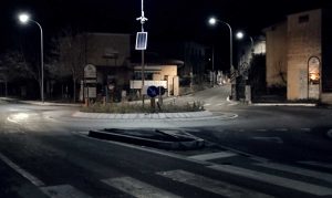 La rotatoria a Oriolo Romano