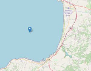 Scossa di terremoto al largo della costa Calabra