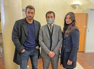 Luca Giampieri con Can Yaman e Francesca Chillemi