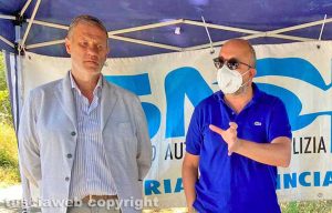 Viterbo - L'assessore Claudio Ubertini, il deputato Mauro Rotelli