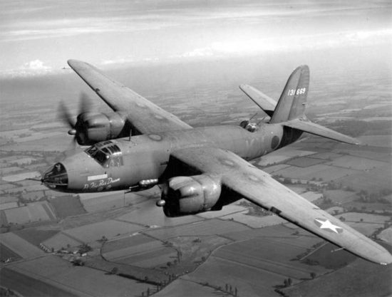 Seconda guerra mondiale - Un B-26 in volo