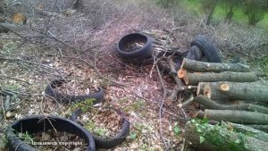 Pneumatici abbandonati - foto di repertorio