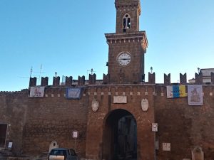 Castel Sant'Elia - Le bandiere dei gruppi allegorici