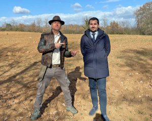 Civita Castellana - Jimmy Ghione col sindaco Giampieri